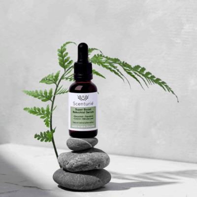 Super Boost Bakuchiol Serum by Scenturie, winner of Best Bakuchiol Serum 2026. A natural, vegan retinol alternative.
