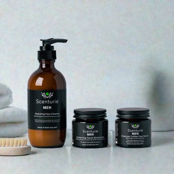 mens skincare set bathroom