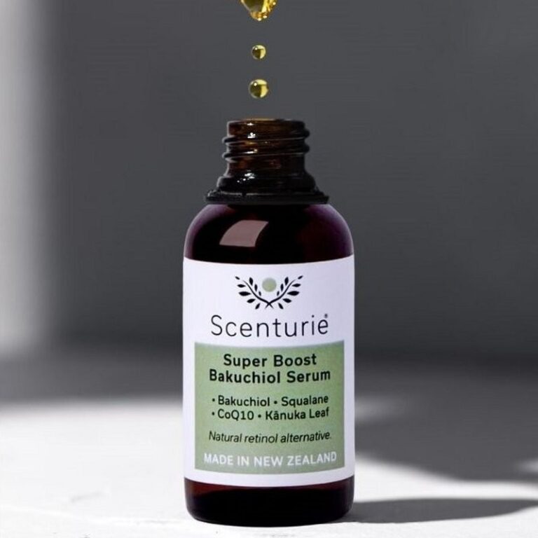 Super Boost Bakuchiol Serum by Scenturie, winner of Best Bakuchiol Serum 2026. A natural, vegan retinol alternative.