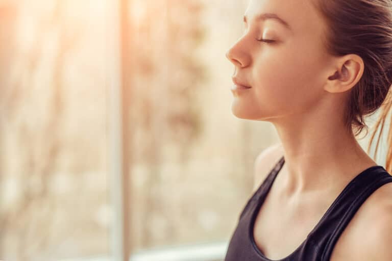 relaxed breathing