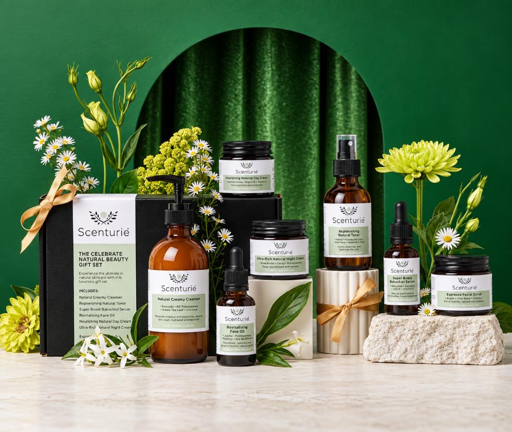 Scenturie Natural Skincare Gifts for Her. Award-winning, full-sized pro-ageing rituals handcrafted in New Zealand. 100% Vegan & Cruelty-Free.