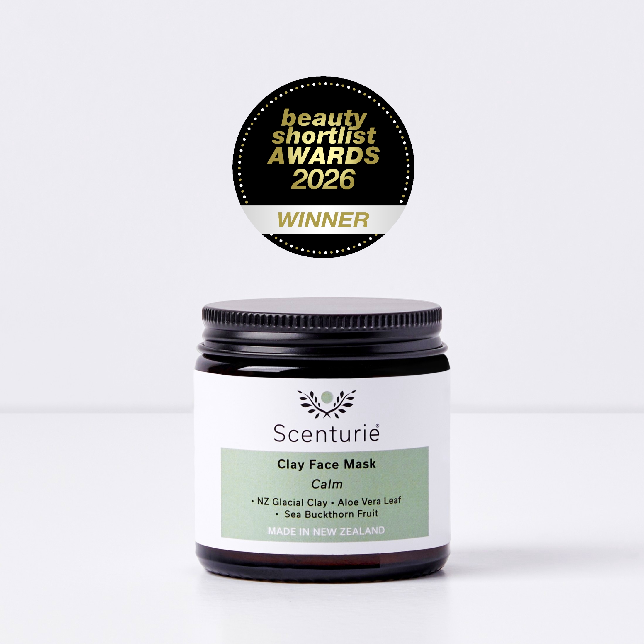 Scenturie Calm Clay Face Mask - 2026 International Beauty Shortlist Award Winner for Best Face Mask for Combination and Acne-Prone Skin.