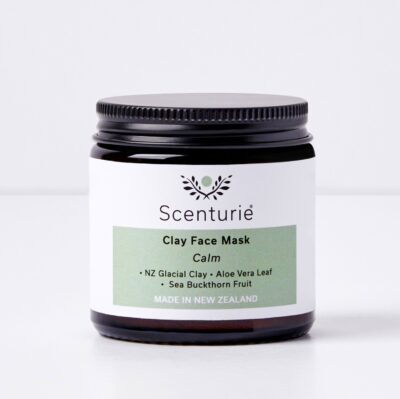 Scenturie Calm Clay Face Mask - Raw powder-to-paste formula featuring New Zealand Glacial Clay and Organic Coconut Milk.