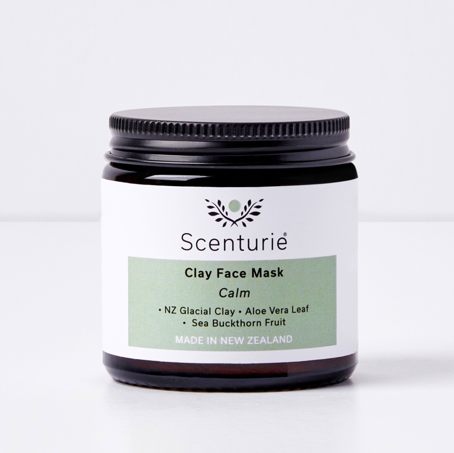 Scenturie Calm Clay Face Mask - Raw powder-to-paste formula featuring New Zealand Glacial Clay and Organic Coconut Milk.