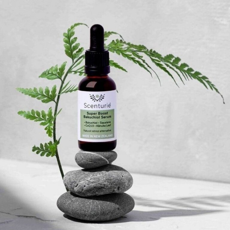 Super Boost Bakuchiol Serum by Scenturie, winner of Best Bakuchiol Serum 2026. A natural, vegan retinol alternative.