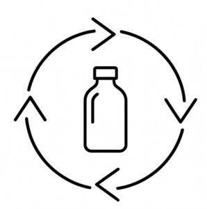 Stylised black & white image depicting circular desgign