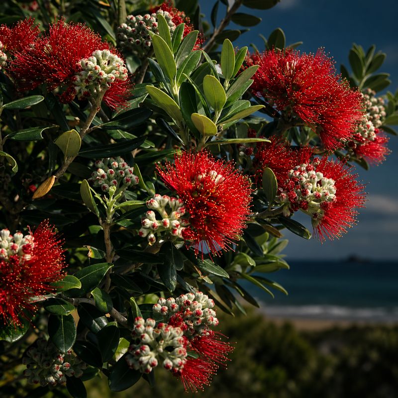Pohutukawa flowers - hero ingredient in Scenturie Natural Skincare products