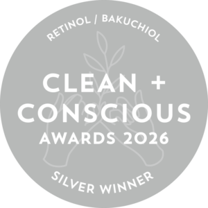 clean and conscious silver awards logo 2026
